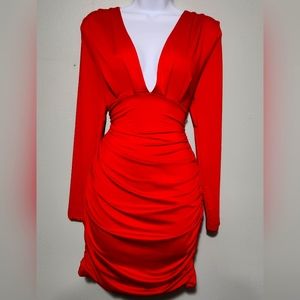 MEDIUM RED MINI DRESS